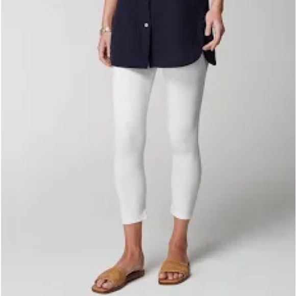 J Jill Pima Capri Leggings White XS - Picture 1 of 9